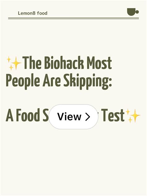 Food Sensitivity Testing .